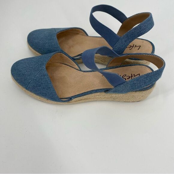 Life Stride Denim Blue Espadrille Flats size 11 - Picture 3 of 5